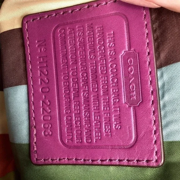 VINTAGE Y2K COACH HAND BAG‎ POPPY MINI WILLIS SIGNATURE CROSSBODY SHOULDER PURSE - Picture 14 of 16